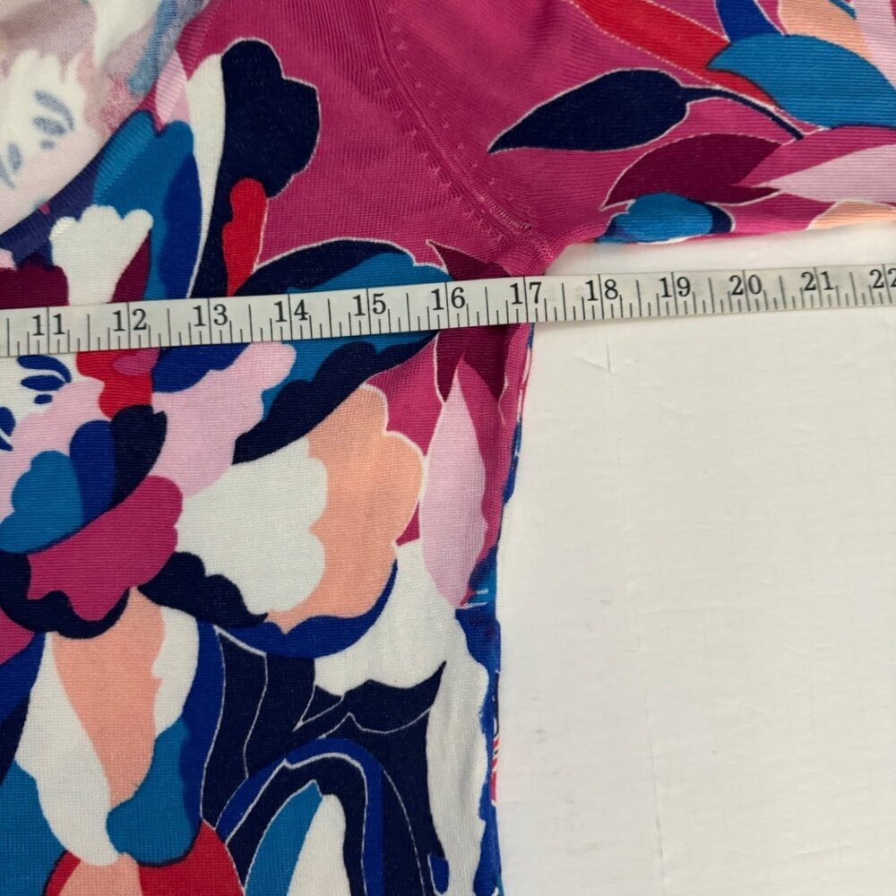 Boston Proper NWOT Floral Multicolor Oversized XS Lightweight Sweater Colorful - Picture 10 of 11